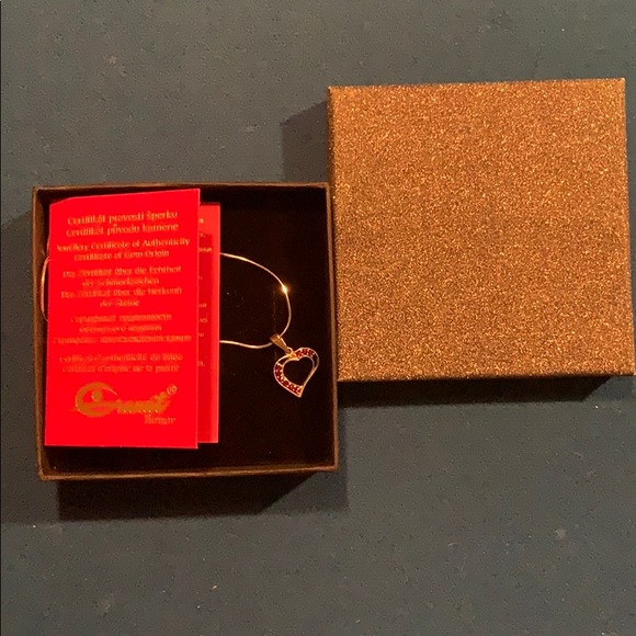 Sterling silver heart necklace with granite stones - Picture 9 of 9